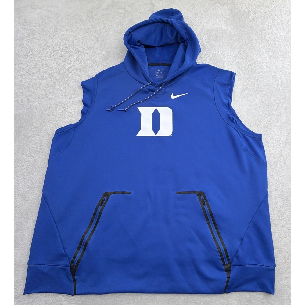 Nike Dri-FIT Duke Blue Devils Men's Sleeveless Fleece Pullover Hoodie Men's 3XL